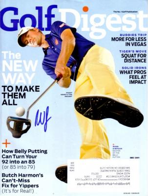 Webb Simpson autographed 2011 Golf Digest magazine cover