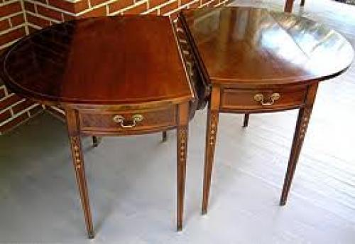 Antiques; Pair Mahogany Pembroke tables by Hickory Chair Co c.1970
