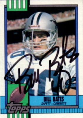 Bill Bates autographed Dallas Cowboys 1990 Topps card