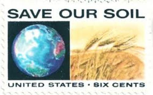  USA stamp 1970. Save Our Soil, 6 cents. postmarked in 2012