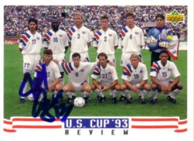 Jeff Agoos autographed US Soccer 1993 Upper Deck card