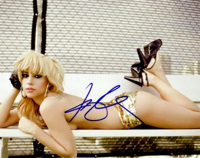 Lady Gaga autographed 8x10 topless photo