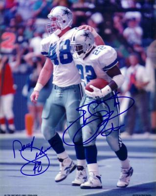 Emmitt Smith & Daryl Johnston autographed Dallas Cowboys 8x10 photo