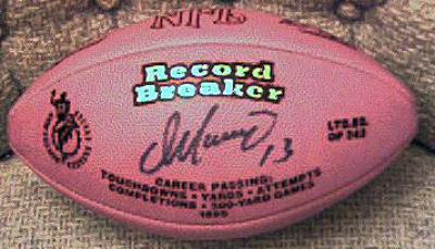 Dan Marino autographed Miami Dolphins Record Breaker UDA mini football #/343