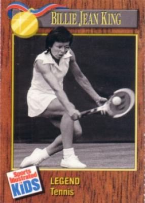 Billie Jean King 1990 Sports Illustrated for Kids tennis card