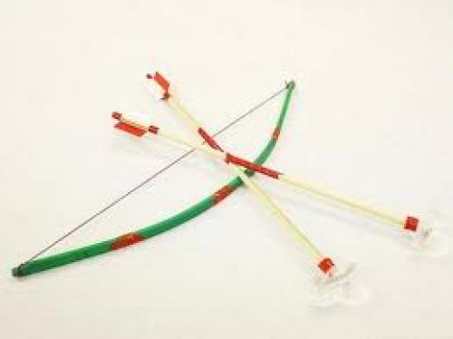 Crafts; Handmade crafts bamboo bow and arrow set
