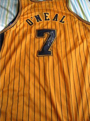 Jermaine O'Neal autographed Indiana Pacers authentic game jersey