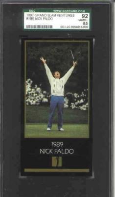 Nick Faldo 1997 Masters card SGC 92 NrMt-Mt+ (PSA 8.5)