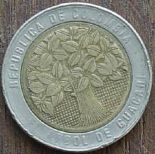 Coins; 1996 500 Peso Columbia Obverse
