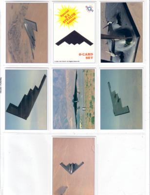 B-2 Stealth Bomber 1990 Top Pilot card set (6)