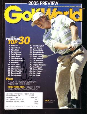 Ernie Els autographed 2005 Golf World magazine