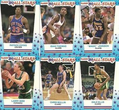 1989-90 Fleer basketball 11 sticker card set (Michael Jordan)