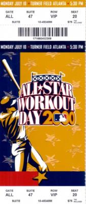 2000 MLB All-Star Workout Day & Home Run Derby full ticket