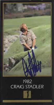 Craig Stadler autographed 1982 Masters Champion golf card