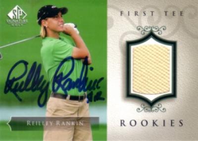 Reilley Rankin autographed autographed 2004 SP Signature golf tournament worn shirt card