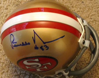 Renaldo Nehemiah autographed San Francisco 49ers mini helmet