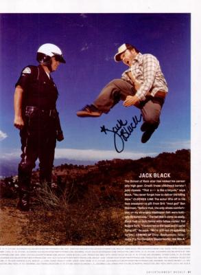 Jack Black autographed full page magazine photo