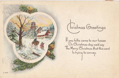 EARLY 1900'S CHRISTMAS POSTCARD