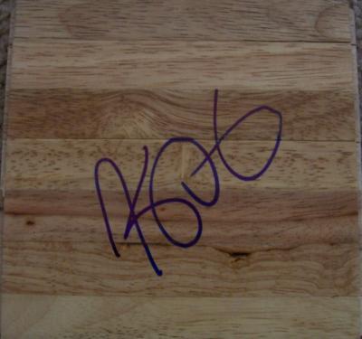 Kevin Durant autographed 6x6 basketball hardwood floor