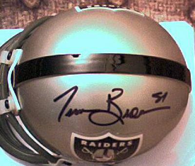 Tim Brown autographed Oakland Raiders authentic mini helmet