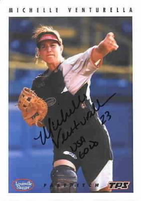 Michelle Venturella autographed 5x7 USA Softball color postcard
