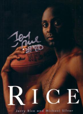 Jerry Rice autographed coffee table photo book