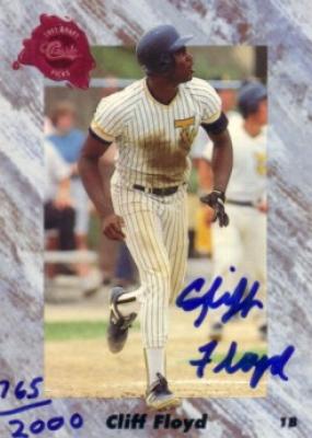 Cliff Floyd certified autograph 1991 Classic card