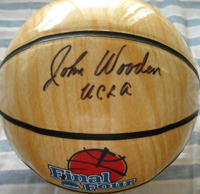 John Wooden (UCLA) autographed NCAA Final Four basketball