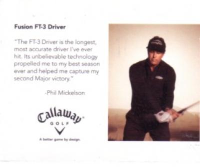 Phil Mickelson 2006 Callaway Golf card
