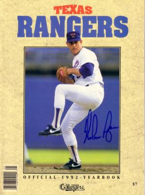 Nolan Ryan autographed Texas Rangers 1992 Yearbook