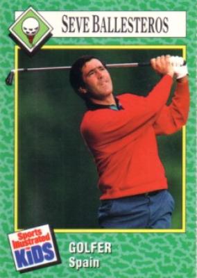Seve Ballesteros 1990 Sports Illustrated for Kids Rookie Card