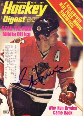 Stan Mikita autographed Chicago Blackhawks 1975 Hockey Digest