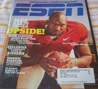JaMarcus Russell autographed 2007 ESPN Magazine
