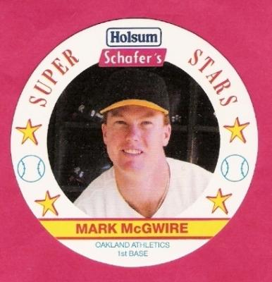 Mark McGwire Oakland A's 1989 Holsum disc