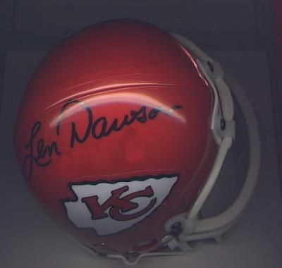 Len Dawson autographed Kansas City Chiefs mini helmet