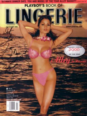 Alley Baggett autographed Playboy Lingerie magazine
