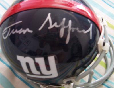 Frank Gifford autographed New York Giants authentic throwback mini helmet