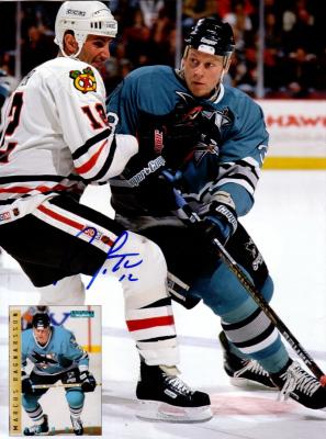 Brent Sutter autographed Chicago Blackhawks Beckett Hockey back cover photo