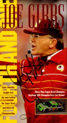 Joe Gibbs autographed Washington Redskins Fourth and One VHS video