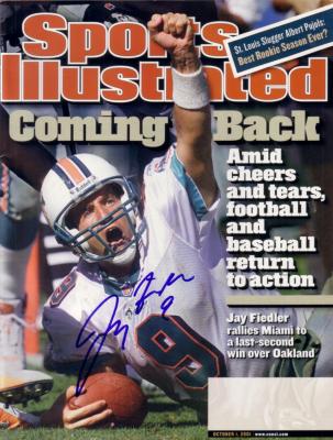 Jay Fiedler autographed Miami Dolphins 2001 Sports Illustrated