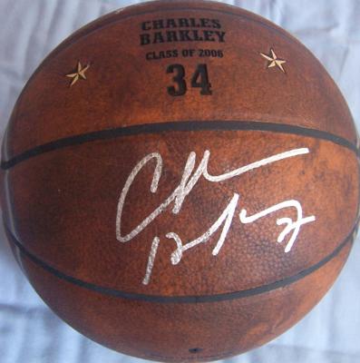 Charles Barkley autographed 2006 Hall of Fame basketball