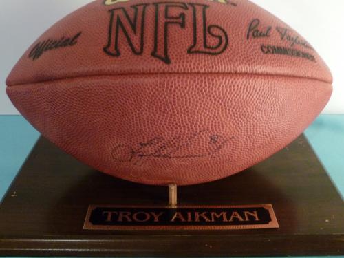 Football NFL Signed by Troy Aikman
