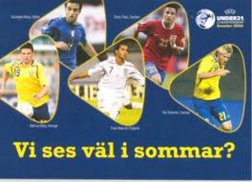 UEFA Under 21 Championship in Sweden 2009 Germany v England postcard