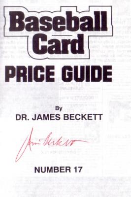 Jim Beckett autographed Sport Americana Baseball Card Price Guide #17 book