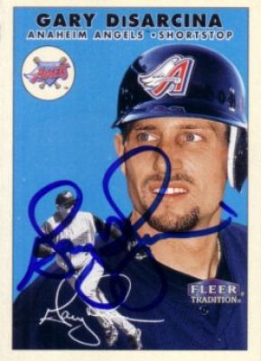 Gary DiSarcina autographed Angels 2000 Fleer Tradition card