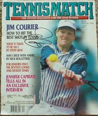Jim Courier autographed Tennis Match magazine cover