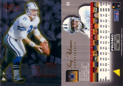 Troy Aikman 1995 Select Certified promo card