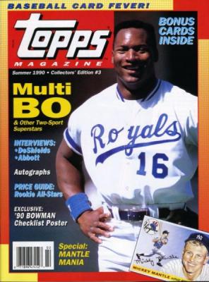 Bo Jackson Kansas City Royals 1990 Topps Magazine MINT