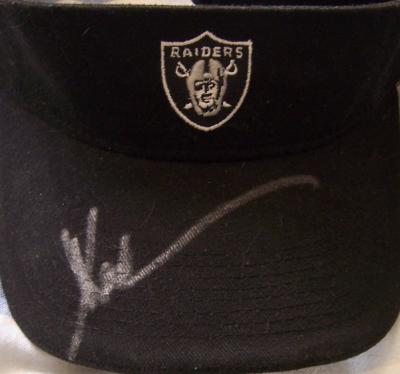 Marcus Allen autographed Raiders visor
