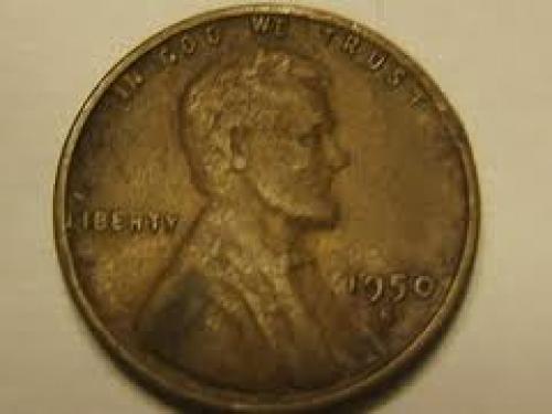 Coins; 1950-S U.S. Lincoln Penny One Cent Coin